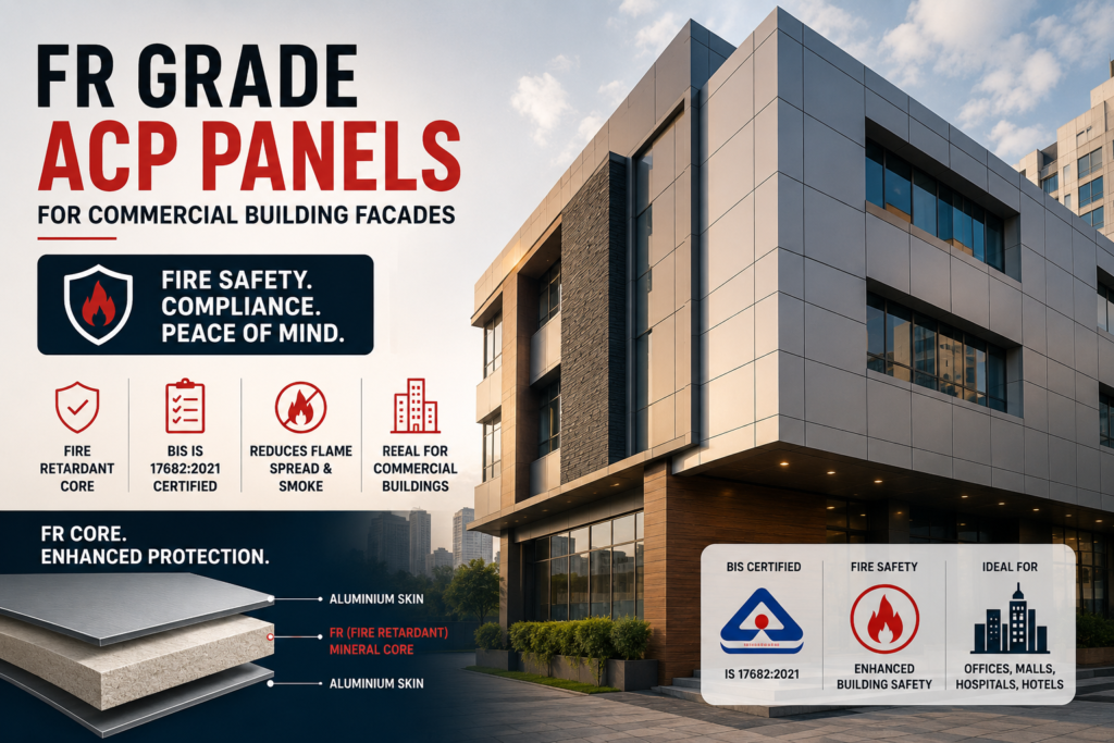 FR Grade ACP Panels: Why Fire-Rated Cladding is Mandatory for Commercial Buildings
